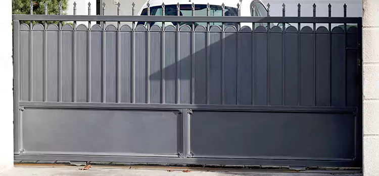 Metal Driveway Gate Installation Mustang
